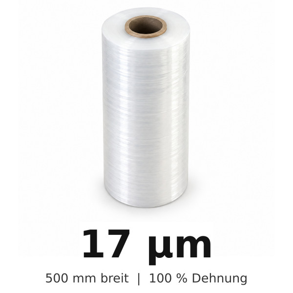 Maschinenstretchfolie | transparent - 17µm | Standard Dehnung: 100%