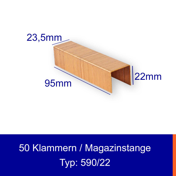 Heftklammer 590/× C VK für Kartonverschlusshefter