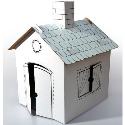 Puppenhäuschen aus Wellpappe 400x350x465