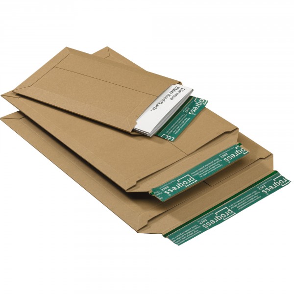 Versandtasche aus stabiler Vollpappe DIN A5 | braun