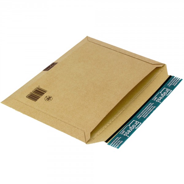 Versandtasche quer, aus extrem stabiler Wellpappe DIN B4 | braun