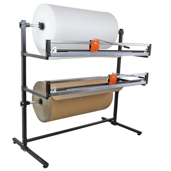 Schwerlast Schneidständer - Abrollständer mit 2 Schneideinheiten und 2 Achsen