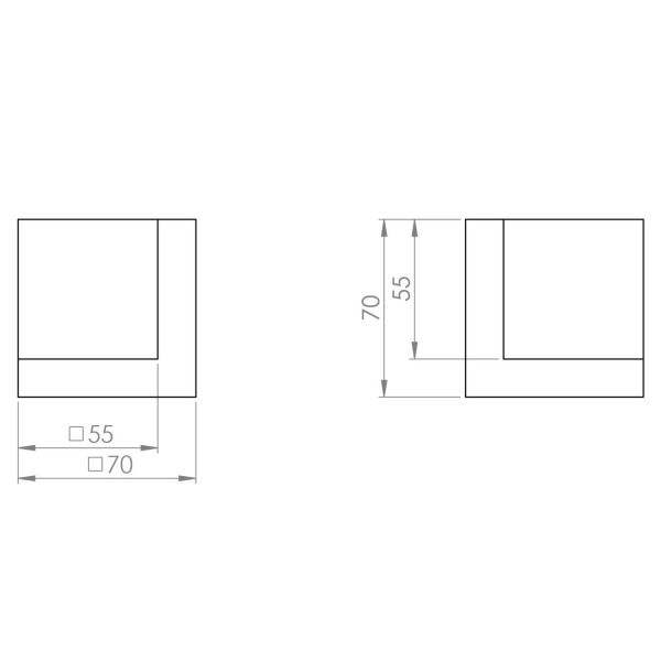 EPS-Ecke 70x70x70mm | Wandstärke: ca.15mm