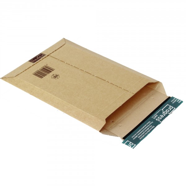 Versandtasche aus extrem stabiler Wellpappe DIN A4 | braun