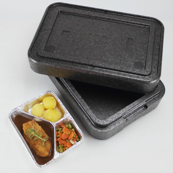 Transportbehälter PIT 4 anthrazit - für 4 Menüschalen