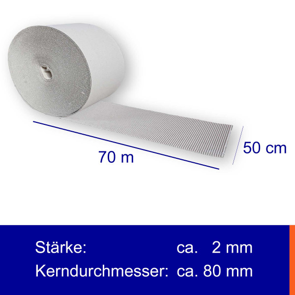Rollenwellpappe | Breite: 50cm | Länge: 70m