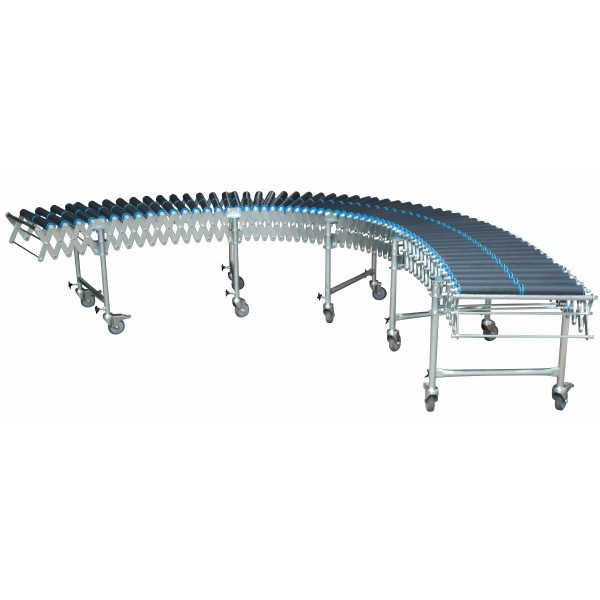 Scherenrollenbahn mit Kunststoffrollen