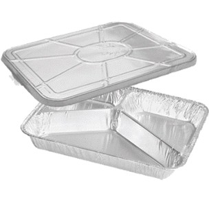 Alumenüschale 3-geteilt 100er * 39mm tief