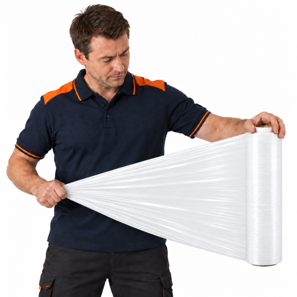 Handstretchfolie - weiß | 20µm | 50cm breit | 300m - Rolle