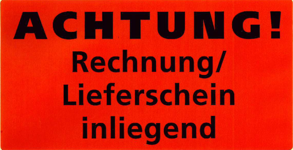 Etiketten auf Rolle "Rechnung innenliegend" 145x76mm | 1.000 Blatt