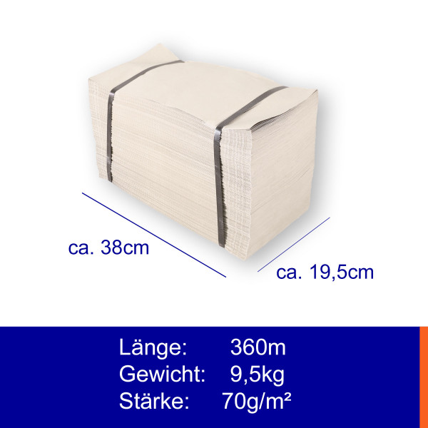 Papierpolster im Pack 38,1cm×360m | 70gr | braun | perforiert und gefalten