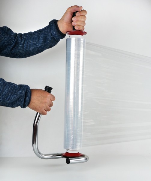 ANGEBOT - 12 Rollen Handstretchfolie - transparent (20µm) + 1 Stretchfolienabroller