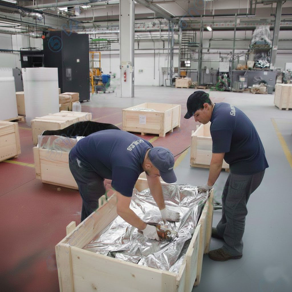 Handsiegelzange im Einsatz