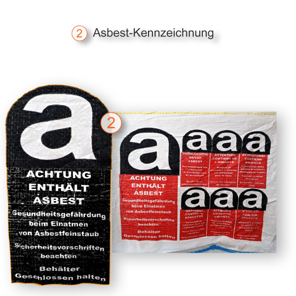 Big Bag 260×125×32cm | mit 4 Schürzenklappen und flachem Boden