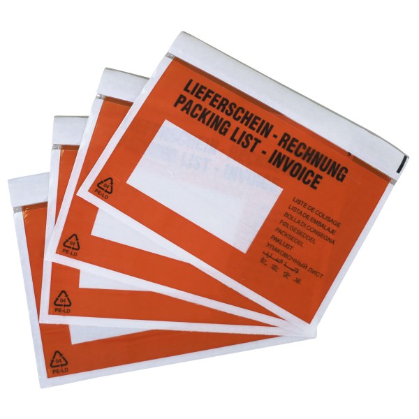Begleitpapiertasche C6* Lieferschein/Rechnung