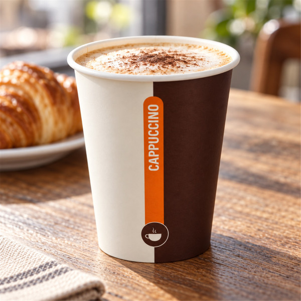 Kaffeebecher einwandig Pappe | bedruckt | 200ml | 100er Pack