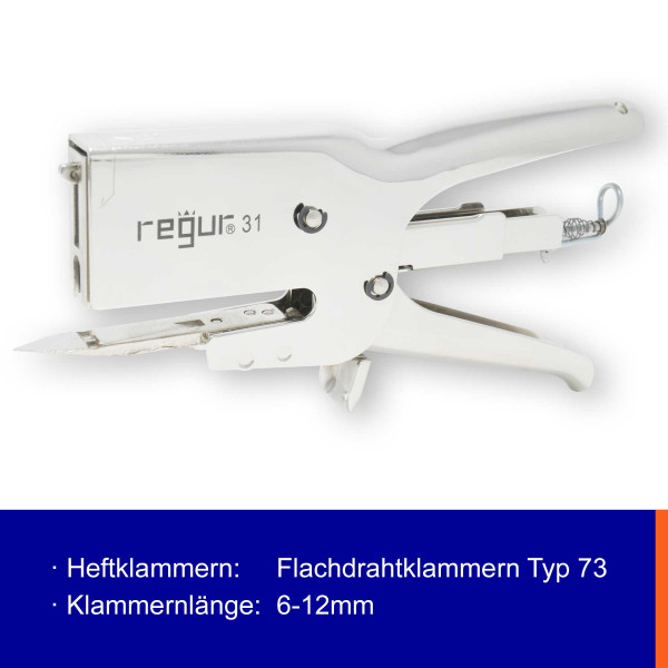 Verpackungsheftzange mit Schwertamboss