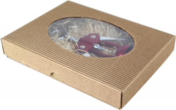 220x170x35mm | Geschenkschachtel mit Deckel und Kunststoffsichtfenster | 2-tlg.