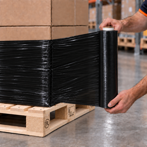 Handstretchfolie - schwarz | 23µm | 50cm breit | 2,1kg - Rolle