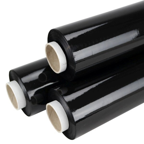 Handstretchfolie - schwarz | 20µm | 50cm breit | 300m - Rolle