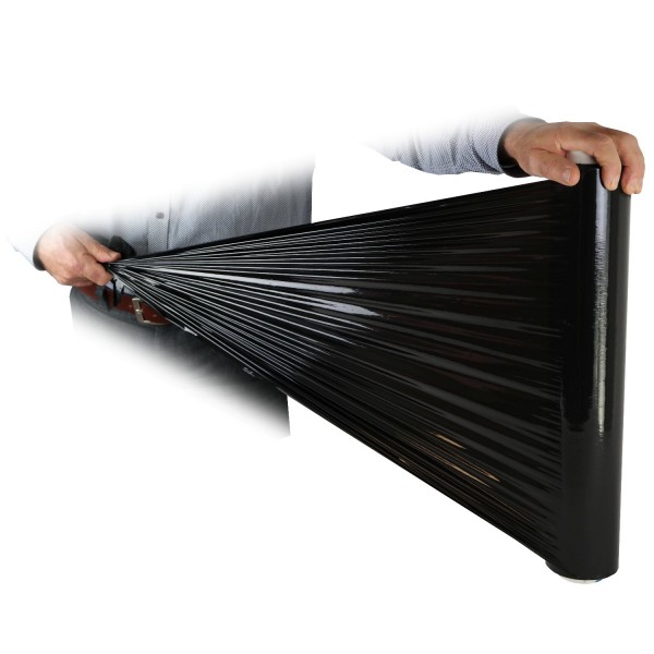 Handstretchfolie - schwarz | 23µm | 50cm breit | 2,1kg - Rolle