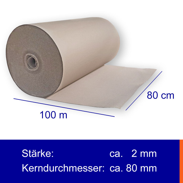 Rollenwellpappe ComPackt-Welle | Breite: 80cm | Länge: 100m