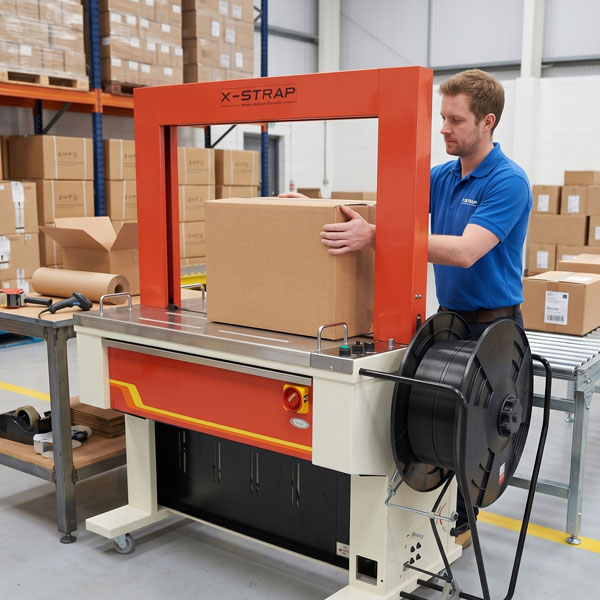 Umreifungsmaschine für Pakete Kartons und Versandgüter