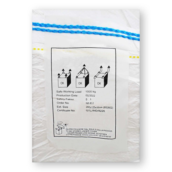 Big Bag 91×91×112cm | mit Einfüllschürze und flachem Boden