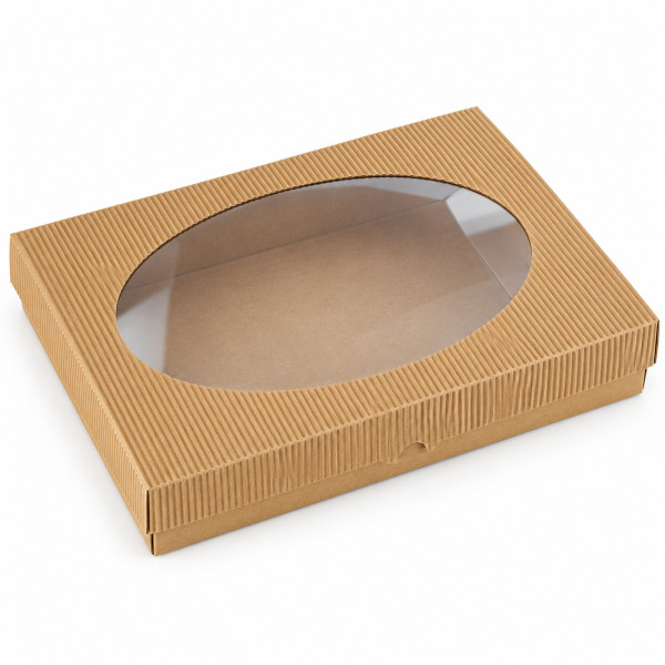 250x180x35mm | Geschenkschachtel mit Deckel und Kunststoffsichtfenster | 2-tlg.