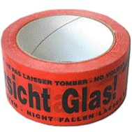 PP Klebeband * VORSICHT GLAS *
