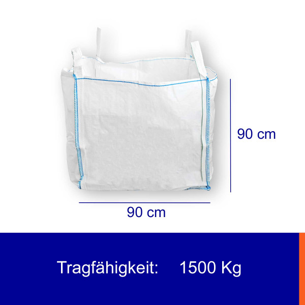 Big Bag 90×90×90cm | oben offen mit 2 zusätzl. Bodenschlaufen