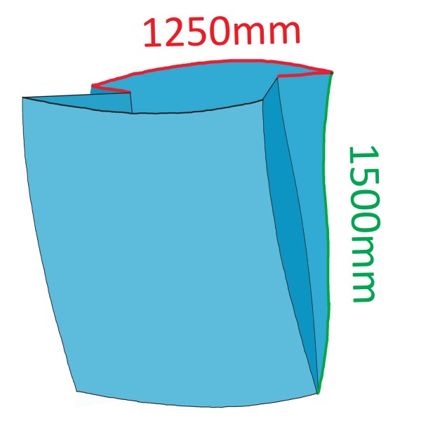 250 Liter | Wertstoffsack | Großraumtüte | Seitenfaltensack