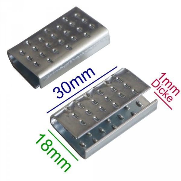 PPE * 16mm * Verschlusshülsen für PP/PET/Textilband - Umreifungen