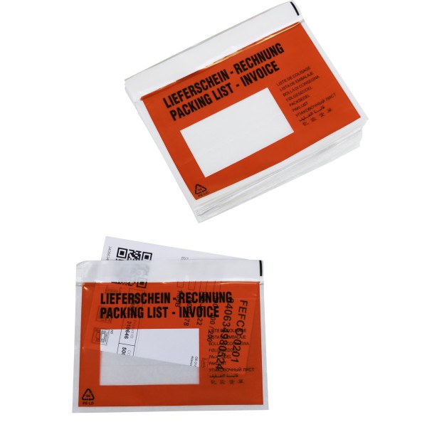 Begleitpapiertasche C6* Lieferschein/Rechnung