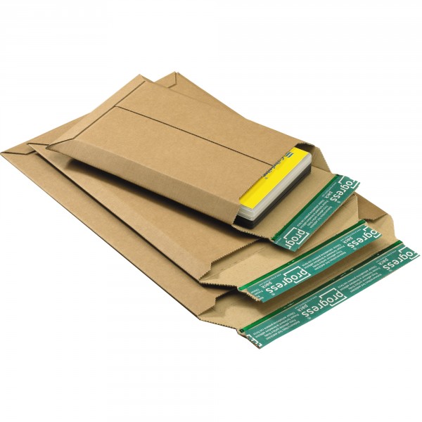 Versandtasche aus extrem stabiler Wellpappe DIN B4 | braun