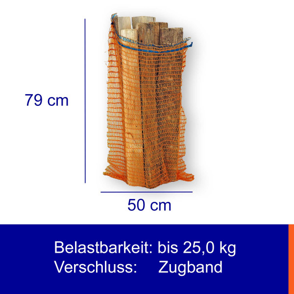 Raschelsäcke 25,0kg, 50x79cm mit Zugband