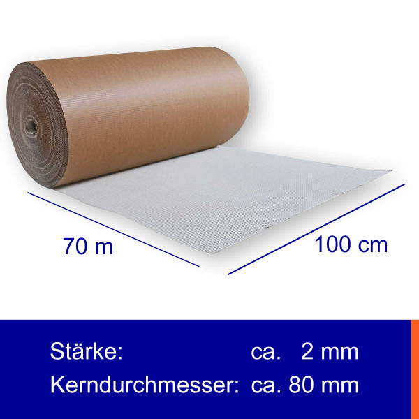 Rollenwellpappe Stark | Breite: 100cm | Länge: 70m