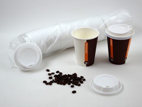 Kaffeebecherdeckel | weiß | 200ml | 100er Pack