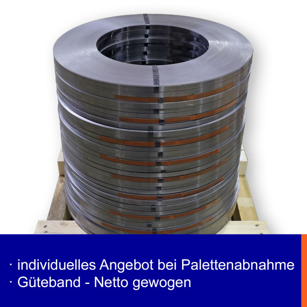 32×1,0mm | Scheibenwicklung | blank | Verpackungsstahlband