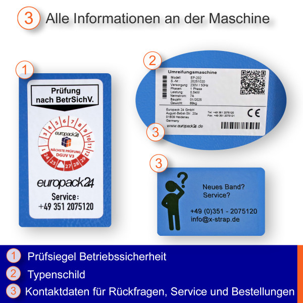 EP-202 halbautomatische Umreifungsmaschine