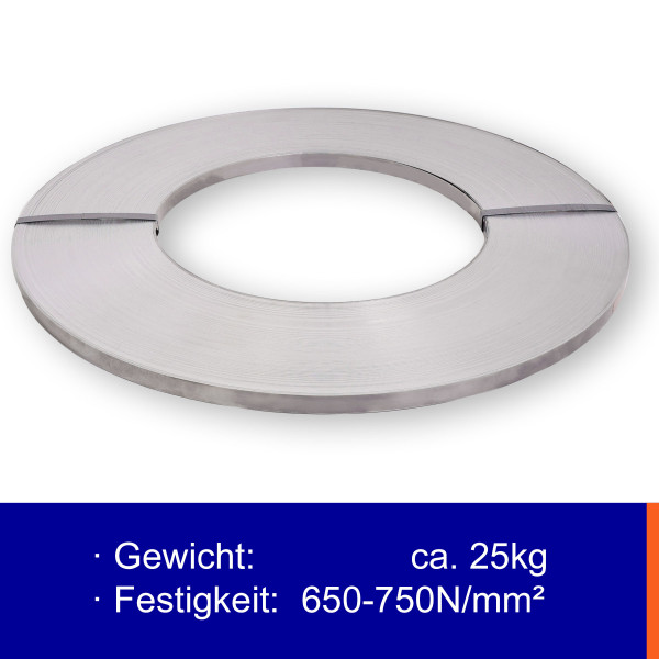16×0,5mm | Scheibenwicklung | blank | Verpackungsstahlband