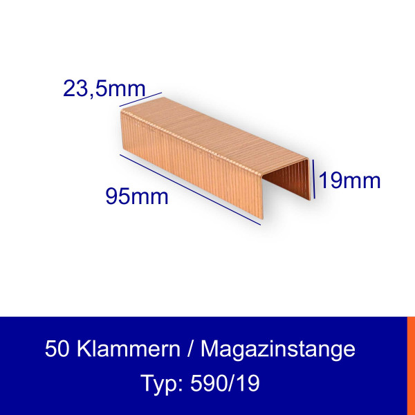 Heftklammer 590/× C VK für Kartonverschlusshefter