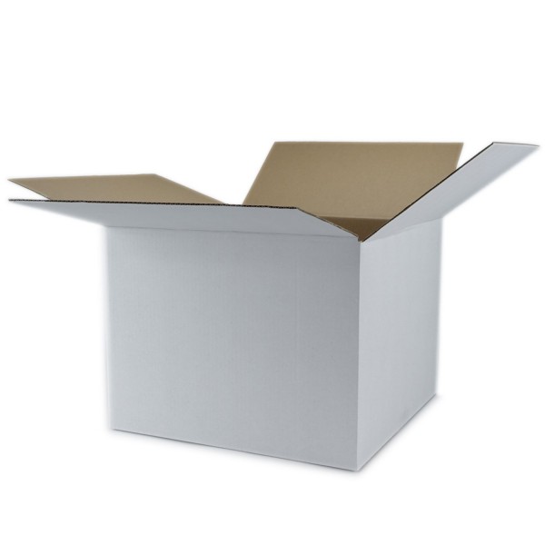 400x400x300mm einwellige Kartonagen | weiß