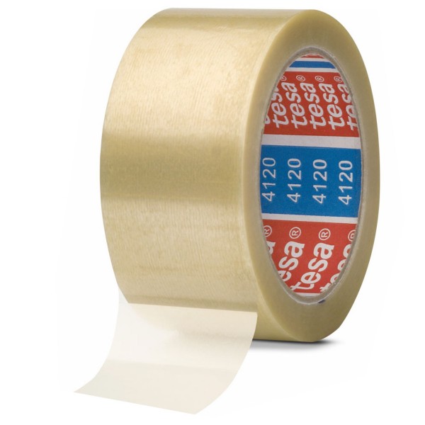PVC-Klebeband 35µm | tesa 4120 | 50mm × 66m | Naturkautschuk | transparent