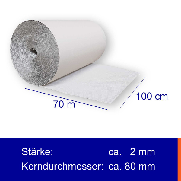 Rollenwellpappe | Breite: 100cm | Länge: 70m