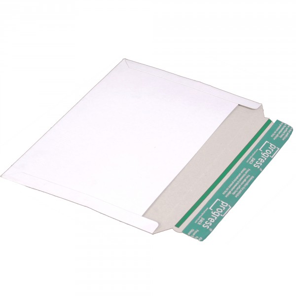 Versandtasche quer, aus leichter Vollpappe DIN A4 | weiß