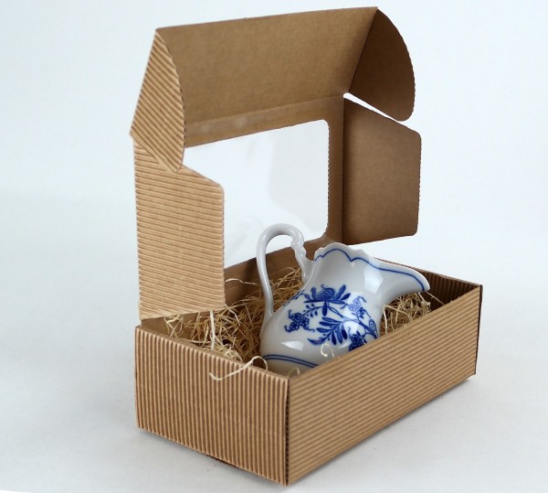 210x120x70mm | Geschenk-Faltschaltel mit Kunststoffsichtfenster