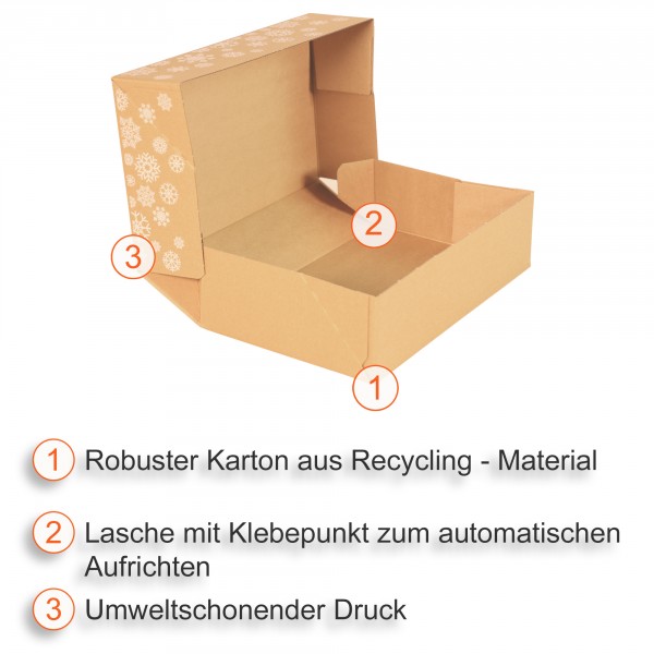 Geschenk- und Stollenkarton "Frohe Weihnachten" | 300×175×80 mm