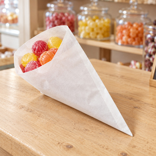 Spitztüte weiß 19cm * Stärke 40g/qm *