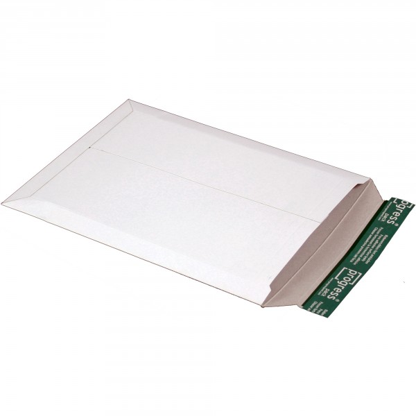 Versandtasche aus stabiler Vollpappe DIN C4 | weiß